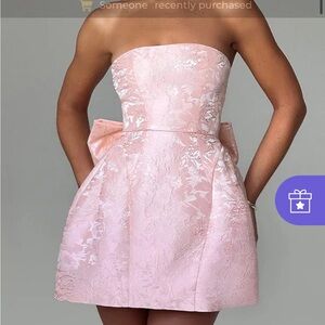 Pink mini baby doll Babyboo Jacquard Dress